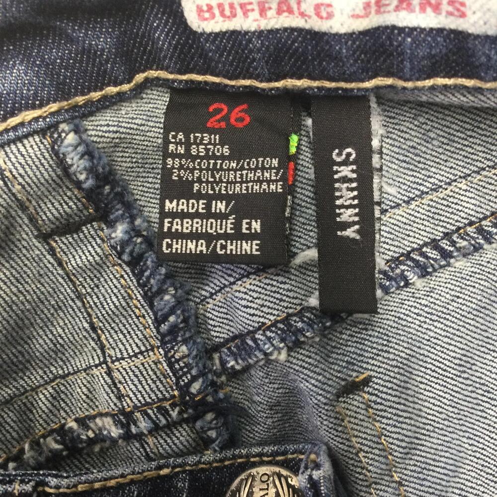 Buffalo David Bitton Skinny Jeans Womens 26 Blue Medium Wash Low Rise Stretch - Picture 7 of 14